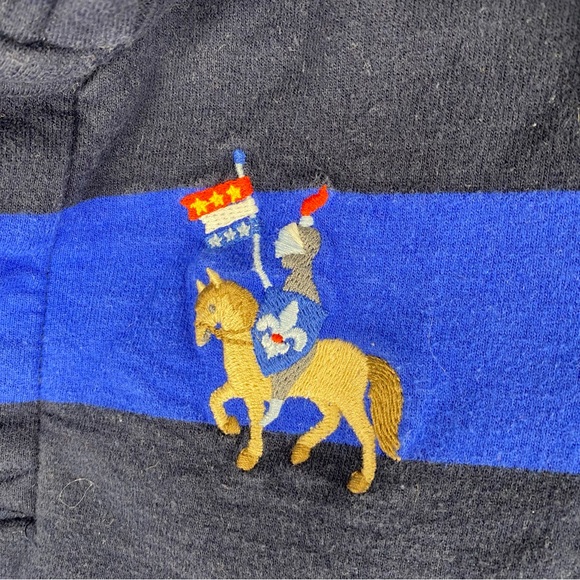 Gymboree Striped Hoodie Sweater Toddler 4T Blue Knight Crest - Picture 2 of 4